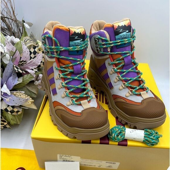 Men’s Gucci x Addias lace up boots size 10.5 made in  Italy - Picture 1 of 10